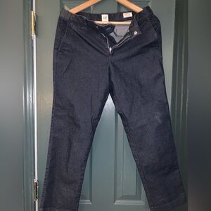 Gap Slim City dark wash denim-esque trousers NWOT